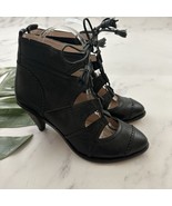 Plenty Tracy Reese Womens Caroline Lace Up Booties Size 37.5 Black Leath... - $39.25 CAD