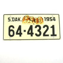 Vintage 1954 Wheaties Cereal South Dakota Metal Bicycle License Plate Rushmore - £10.35 GBP