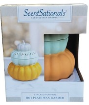 ScentSationals Full Size Scented Wax Warmer Stacked Pumpkin New. - £24.55 GBP