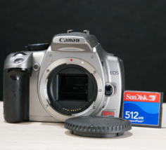 Canon EOS Digital Rebel XT 8MP DSLR Camera Body Silver *TESTED* W 512MB ... - $39.55
