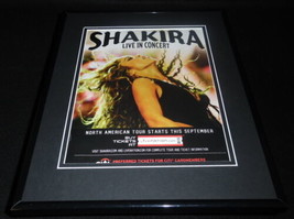 Shakira 2010 North American Tour Framed 11x14 ORIGINAL Vintage Advertisement - £27.05 GBP