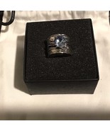 Noa Zuman blue topaz cigar band sterling silver Sz 8 - $123.02 CAD