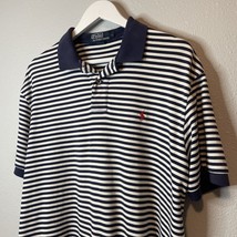 Ralph Lauren Polo Shirt Mens Size Large Navy Blue Striped Boat Red Pony ... - £8.65 GBP