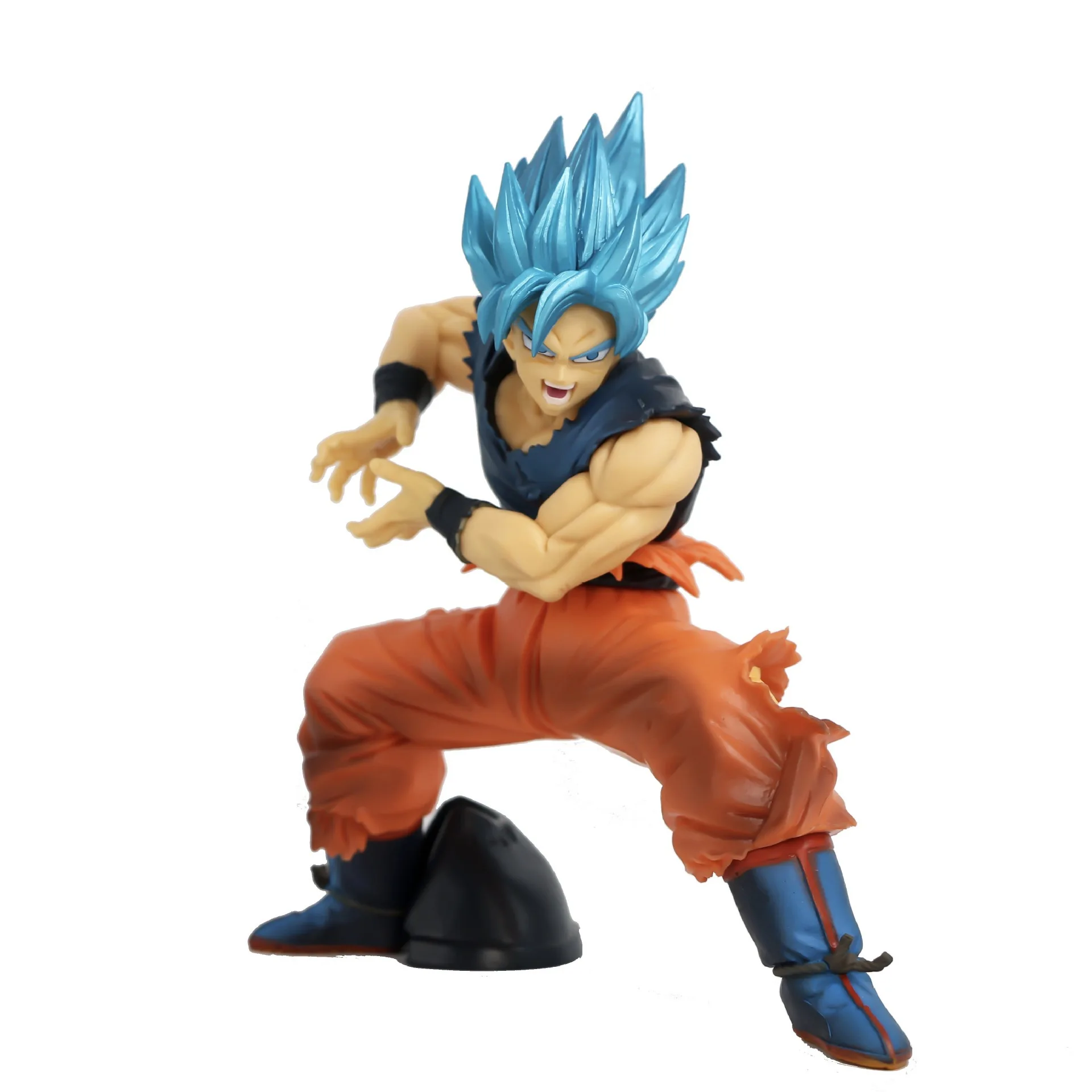 20cm BANDAI Anime Dragon Ball Super Son Goku With Blue Hair Action Figure Toys - $30.99