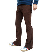 Men&#39;s RETRO BOOTCUT PANTS  Brown Corduroy Retro Hippie 70s Flared 60s Tr... - $64.90