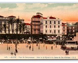 Hotel de la Regence and Government Square Alger Algeria UNP DB Postcard I20 - £3.11 GBP