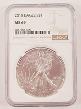 Aigle Américain En Argent S$1 2015 Évalué Par NGC Comme MS-69 - $75.64