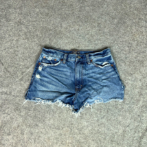 Abercrombie Fitch Womens Shorts 6 Jean Blue Denim Cut Off High Rise Anni... - $14.98