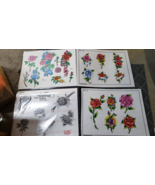 LOT of 4 Tattoo Flash Wall Art Sheets Spaulding Inkee Floral flowers Col... - £29.84 GBP