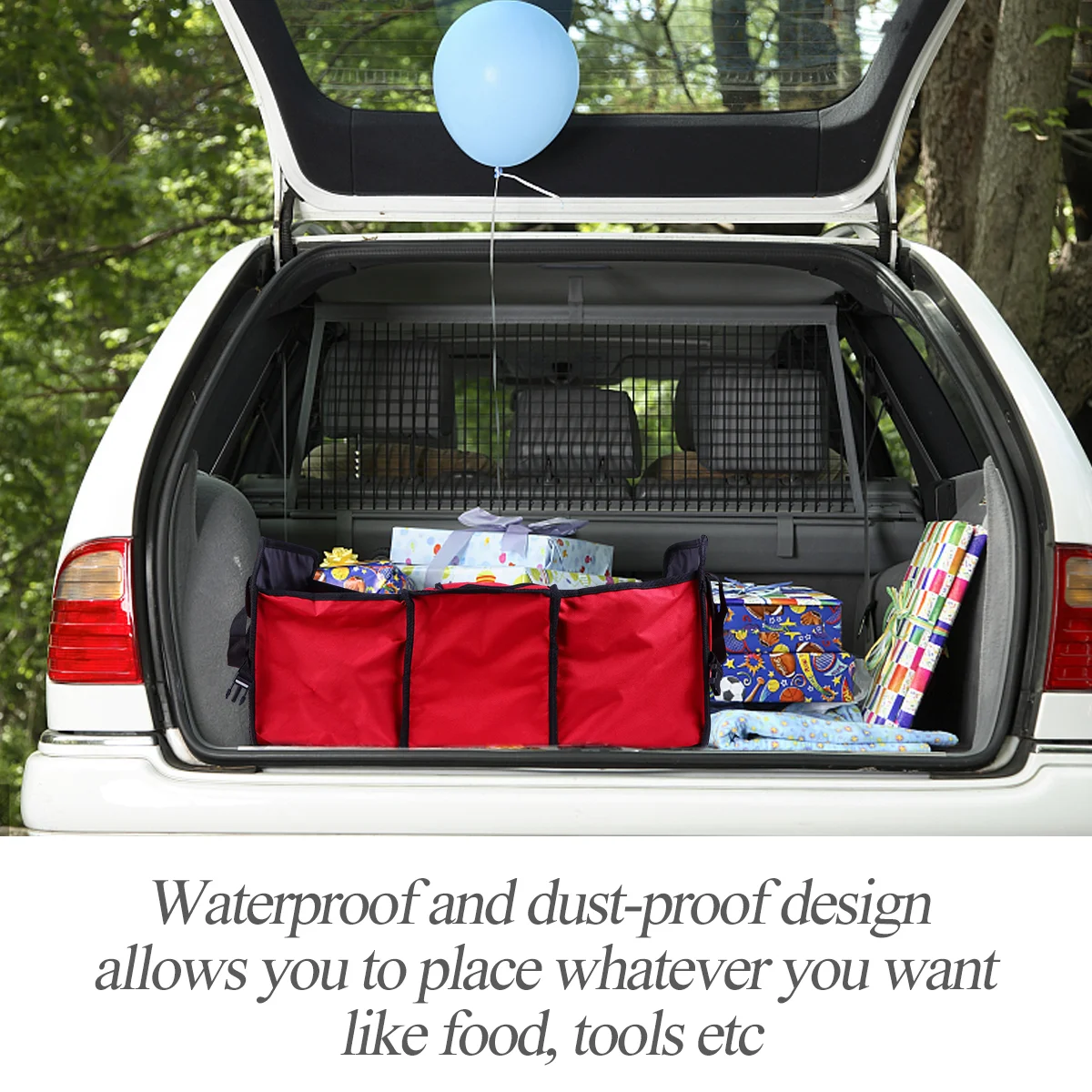 Large Red Insulated Storage Box for Car Trunk, Foldable and Waterproof - £19.41 GBP