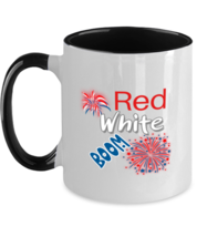 Independance Day Mugs Red White Boom, Patriot, 4th July Black-2T-Mug  - £14.11 GBP