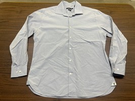 John Varvatos Men’s Light Blue Slim-Fit Long-Sleeve Dress Shirt - (16 ½ - 32/33) - £17.98 GBP