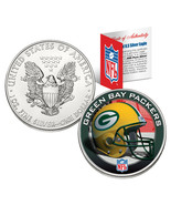 GREEN BAY PACKERS 1 Oz American Silver Eagle $1 US Coin Colorized NFL LI... - £66.14 GBP