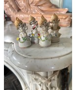 Vintage  Cherubs Angels Ceramic Bells Christmas Ornaments Figurines from... - $884.36 MXN