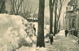 Vtg Postcard 1906 Montreal Canada - Dorchester Street View in Winter - £4.72 GBP
