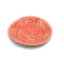 Pink Handmade Ceramic Plate Ring Holder Dish, I love You Mom Gift From Daughter - £24.60 GBP