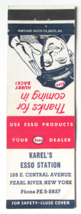 Karel&#39;s Esso Station - Pearl River, New York 20 Strike Matchbook Cover NY - £1.56 GBP