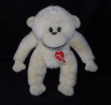 12&quot; Vintage 1988 Dan Dee White Baby Monkey Ape Chimp Stuffed Animal Plush Toy - £34.17 GBP