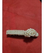 Pretty Bridal Bridesmaid Triple Strand Faux Pearl Knotted Cluster Hair B... - $18.33 CAD