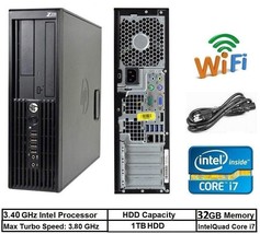 HP Business Desktop PC 32GB RAM intel Core i7 3.40GHz CPU 1TB HDD WINDOW... - $209.00