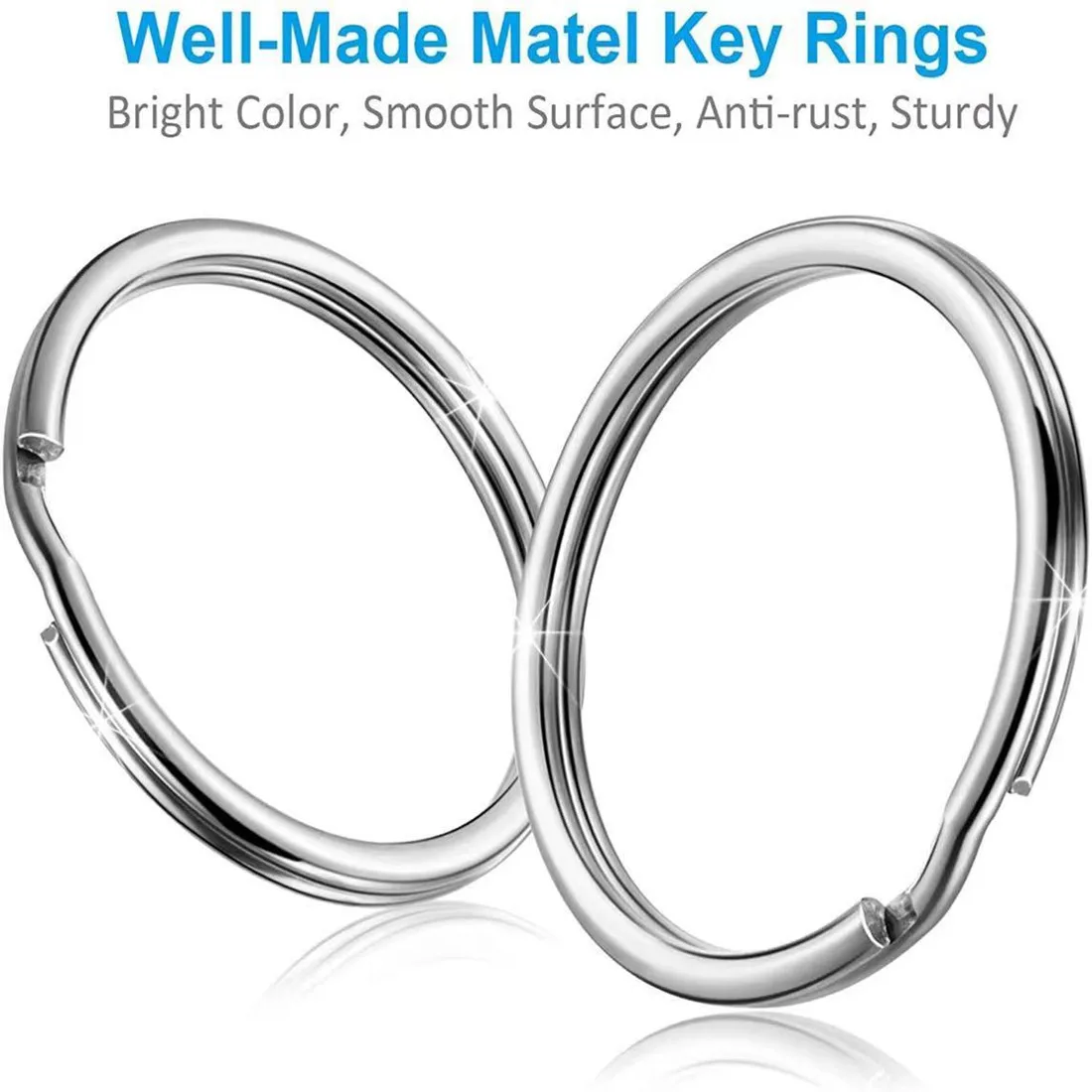 Game Fun Play Toys 10/20Pcs Silver Plated Metal Keychain Ring Split Ring... - £23.18 GBP