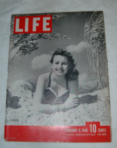 Vintage Life Magazine February 5 1945 Florida Neat Ads Chesterfield Sexy Girl - £23.59 GBP