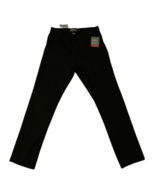 Falls Creek Men&#39;s Stretch Flat Front Straight Fit Pants Black Size 32 - $24.49
