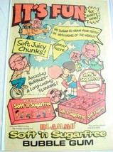 1978 Ad Blammo Soft &#39;n SugarFree Bubble Gum  - £6.31 GBP