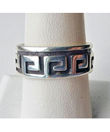TEME SUNBURST HANDCRAFTS INC. 925 STERLING SILVER GREEK KEY RING SIZE 8.75 - $49.85 CAD