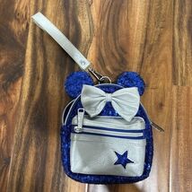 Disney Minnie Mouse Sequined Loungefly Backpack Wristlet Wishes Come Tru... - $14.85