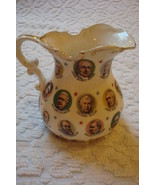Pitcher From Chadwick-Miller 1965, Japan,decorated w/ faces of president... - £43.39 GBP