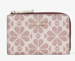 Kate Spade spade flower coated canvas Key Pouch Card Wallet ~NWT~ Pink - $46.33