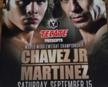 JULIO CESAR CHAVEZ JR vs SERGIO MARTINEZ Boxing Poster, New - $29.95