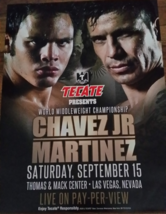 JULIO CESAR CHAVEZ JR vs SERGIO MARTINEZ Boxing Poster, New - $29.95