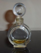 Vintage Perfume Bottle with Round Glass Stopper 3 1/4&quot; High - £22.58 GBP