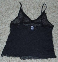 Womens Babydoll Chemise Fashion Bug Black Sheer Pajamas Top-size M - £9.28 GBP