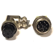 8 PIN 90 DEGREE MICROPHONE PLUG AND SOCKET / MICROPHONE CONNECTOR - $8.15