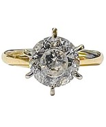 Women&#39;s Solitaire ring 14kt Yellow Gold 474780 - €232,53 EUR
