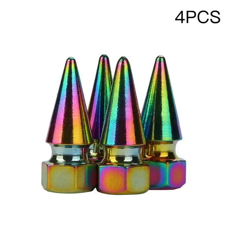 4Pcs/Set Multicolor Car Moto Bike Tire Wheel Valve Cap Dust Cover  Valve Stem Ca - £37.56 GBP