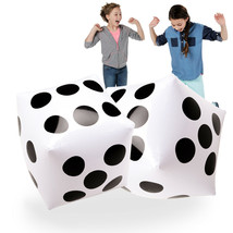 Novelty Place 20&quot; Jumbo Inflatable Dice 2 PCS 20 Inch White and Black Giant Dice - £18.26 GBP