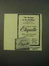 1948 Emily Post&#39;s Etiquette Book Ad - The Stranger at the Wedding - £14.54 GBP