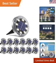 12 Pack Bright Waterproof Solar Outdoor Lights for Pathway &amp; Garden Decor - $822.00 MXN