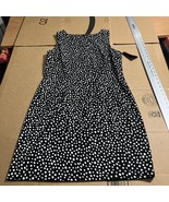 AGB Women&#39;s NWT Black White Polka Dot Shift Dress Size 14, Sleeveless Dress - $39.60