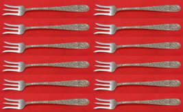 Repousse By Kirk Sterling Silver Cocktail Fork Set 12 pieces 5 1/2" - $854.17