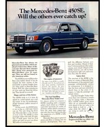 1974 Magazine Car Print Ad - MERCEDES BENZ 450SE, Blue A7 - $9.89