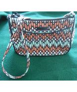 Vera Bradley Handbag Brown/Teal/White Pattern - $28.71