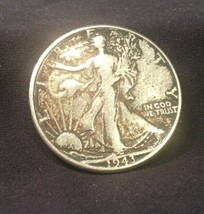 1943 P Walking Liberty Half Dollar 90% Silver  Nice Toning Vg Rf - £20.15 GBP