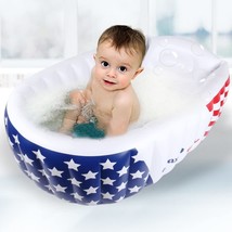 White Inflatable Baby Bathtub, Newborn Baby Bathtub seat - £39.28 GBP