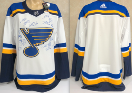 St. Louis Blues ADIDAS Size 52 Authentic Jersey Signed By Stanley Cup Ro... - £284.22 GBP