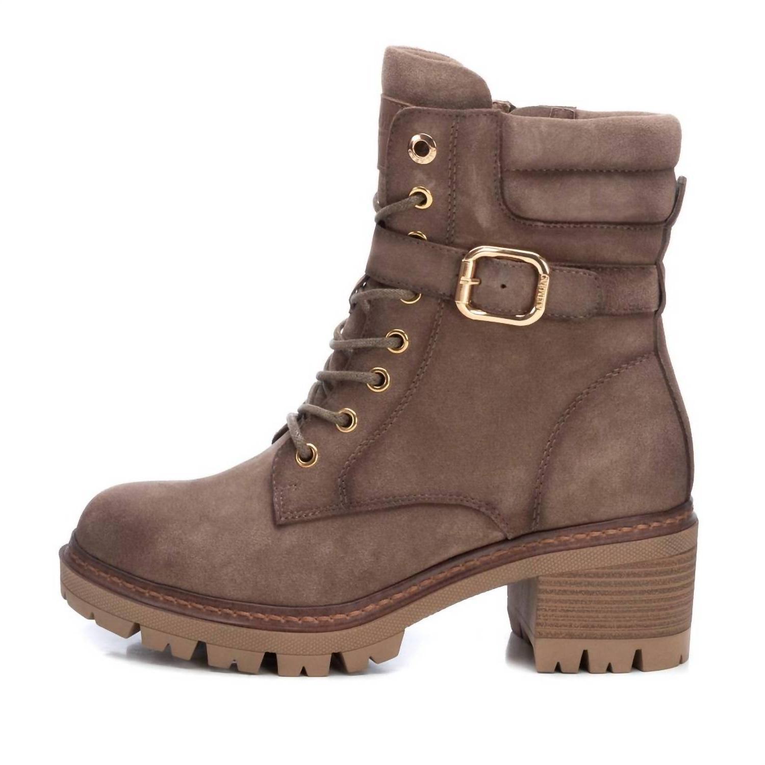 Xti Women&#39;s Carmela Suede Booties Taupe - $108.00